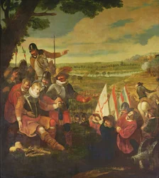 1586年9月22日、ズトフェンの戦いでのフィリップシドニー卿（1554-86）の負傷